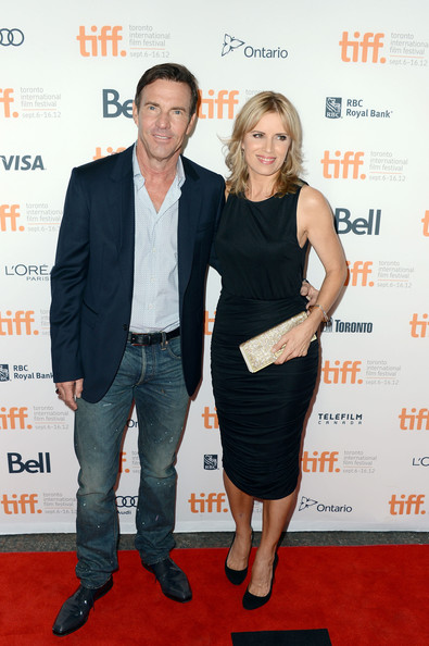 Kim Dickens and actor Dennis Quaid (L)during the 2012 Toronto International Film Festival at the Princess of Wales Theatre on September 9, 2012 in Toronto, Canada.