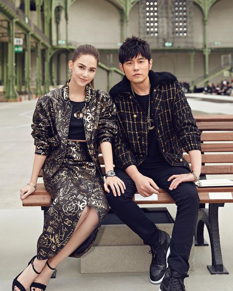 Jay Chou with his wife