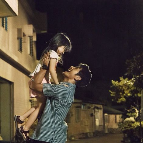 Aaron Kwok and his daughter