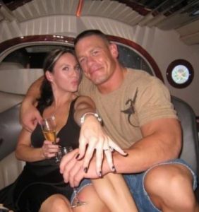 Elizabeth Huberdeau with her ex-husband, John Cena.