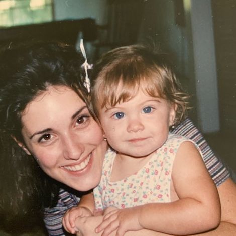 Carmella Rose in her childhood with her mother