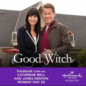 Catherine with James Denton in the season 5 of Hallmark Channel's Good Witch