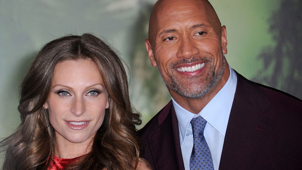 Lauren Hashian and Dwayne Johnson