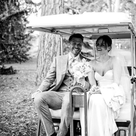 Emer Kenny and her husband Rick Edward in the wedding day