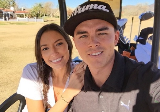 Alexis Randock with her ex-boyfriend, Rickie Fowler