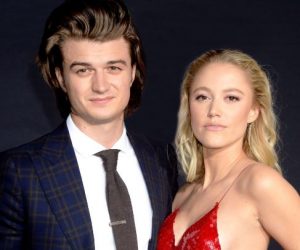 Joe Keery with his girlfriend, Maika Monroe