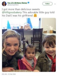 Brittany Rainey's caption on her Twitter post