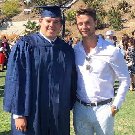 Christopher Schwarzenegger with his brother on his graduation  