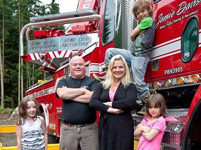 Adam Gazzola with his family 