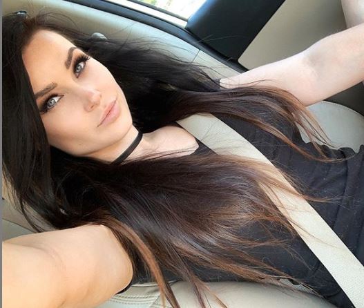 Niece Waidhofer inside her car