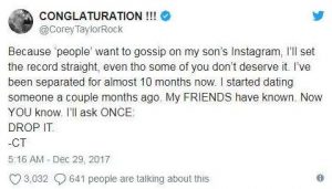 Corey announces his separation with Stephanie