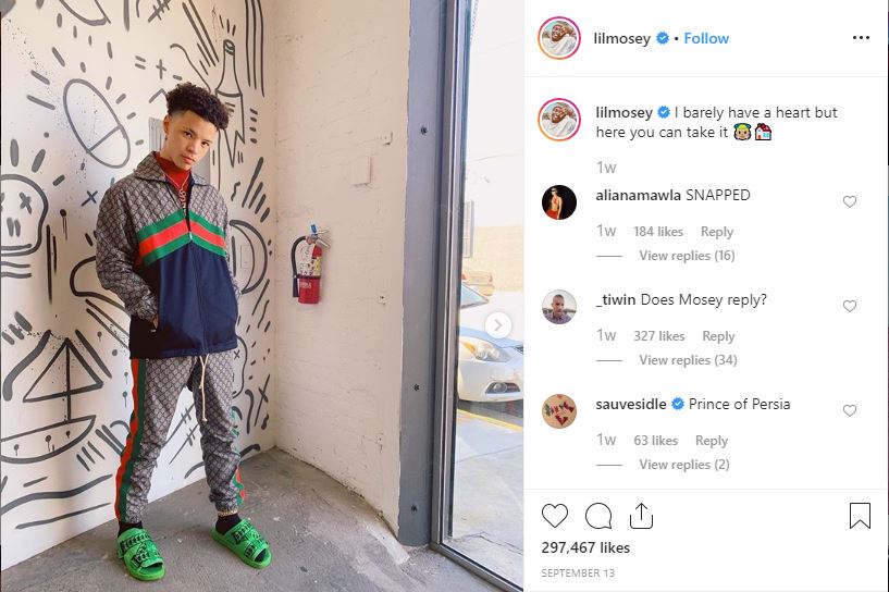 Lil Mosey enjoys a single life