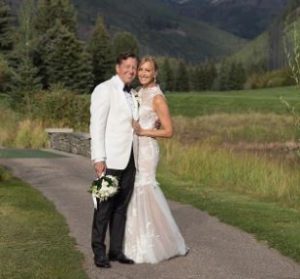 Richard McVey on the day of his wedding with his wife, Lara Spencer