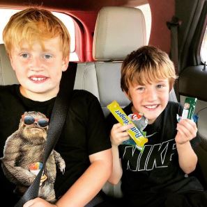 Kim shares the picture of her two sons, Beau and Blanton