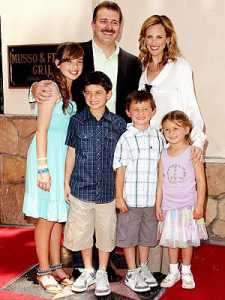 Marlee Matlin with her husband and children