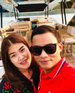 Piyarat with her husband, Tony Jaa