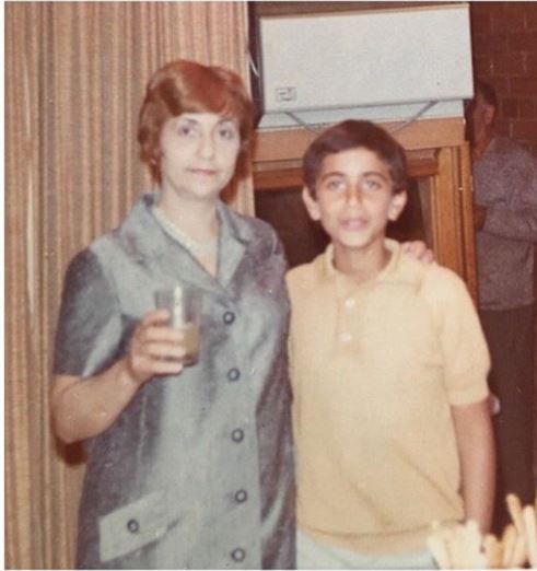 Ric Pipino's childhood picture with his mother