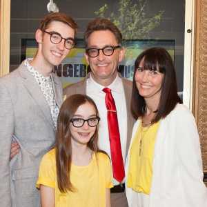 Mack Kenny with his parents, and sibling