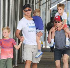 Matt Bomer & Simon Halls with their Kids