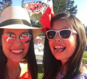 Kristie Lu Stout with her daughter Arabella