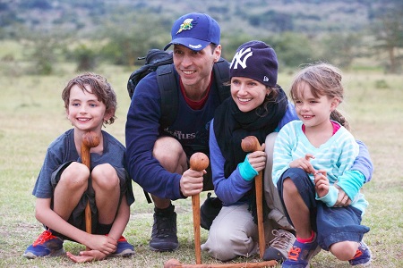 James Pitaro with his spouse and kids photo
