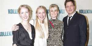 Thomas Vinterberg and Maria Walbom with their rwo Children
