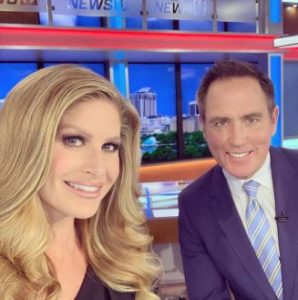 Martha with her colleague at WFTV Channel 9