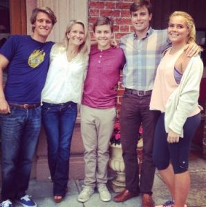 Suzanne wishes the 16th birthday to her son, George with her three other kids