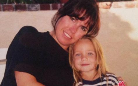 Taylor Atelian with her mom, Suzy in her childhood