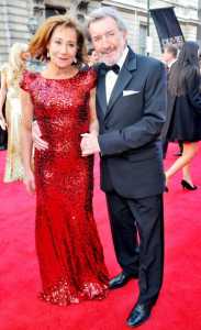 Zoe Wanamaker with her Husband, Gawn Grainger in an award ceremony