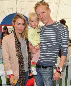 Billie Piper with her ex-husband Laurence Fox. husband, former husband, ex, relationship, married