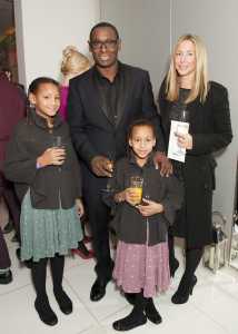 Kirsty Handy and David Harewood with their two Children