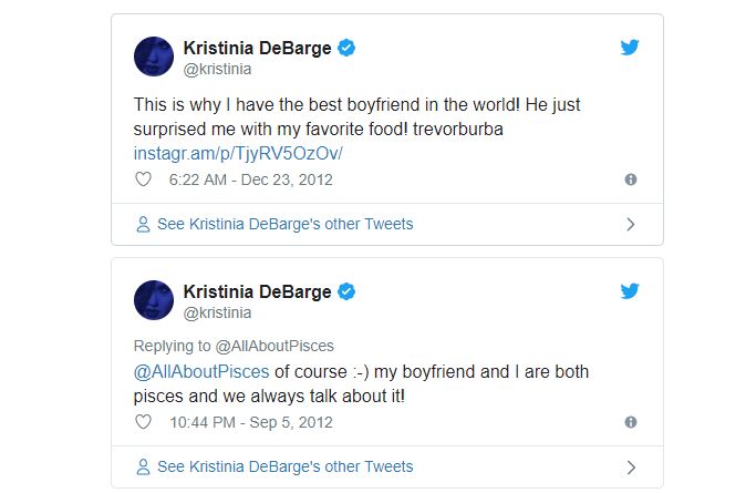 Kristinia DeBarge's tweet about her boyfriend