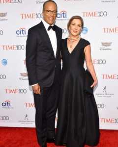 Lester Holt & his wife, Carol Hagen