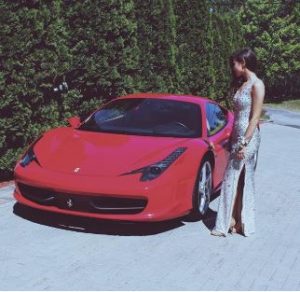 Kamilla Kowal ready to go at prom in Ferrari
