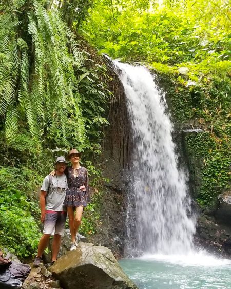 Nathalie Boltt and her husband enjoying vacation