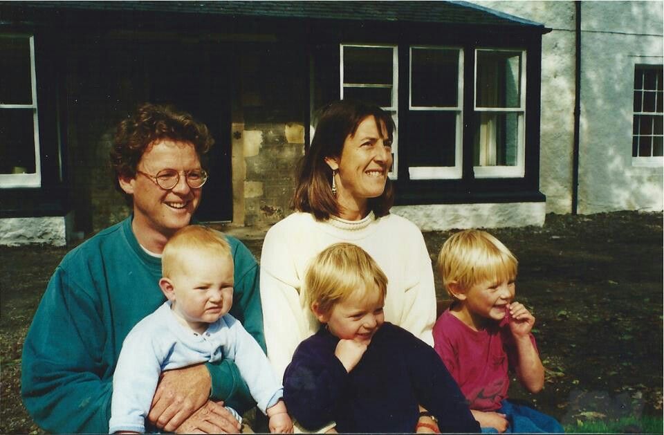 Lady Amanda Ellingworth with her husband Charles Ellingworth and three sons