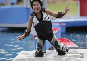 Ariel Tweto in wipeout Tv show.