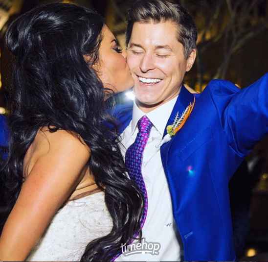 Dianne Gallagher with her husband on her wedding day photo