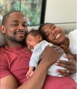 Photo of Jazmyn Simon's husband and two children.