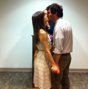 Tate Ellington and his wife, Fiorilli on the wedding day.