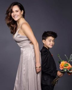 Cristina Umana with her handsome son.