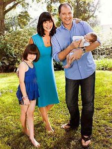 Catherine Bell with her ex-husband and their children