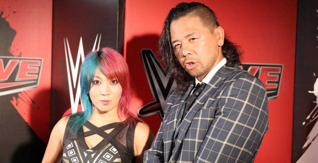 Harumi Maekawa with her husband, Shinsuke Nakamura