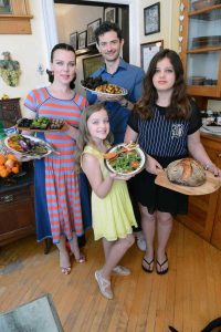 Gabriele Corcos and Debi Mazar with their children.