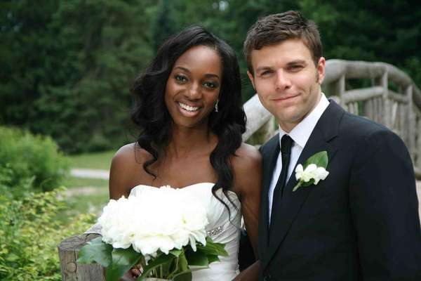 Enuka Okuma and Joe Gasparik's wedding ceremony.