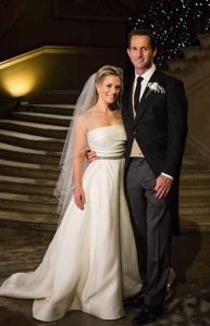 Georgie Thompson with her husband, Ainslie in their wedding day.