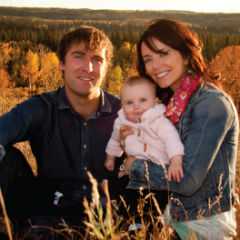 Michelle Morgan with husband, Derek Tisdelle and their children.