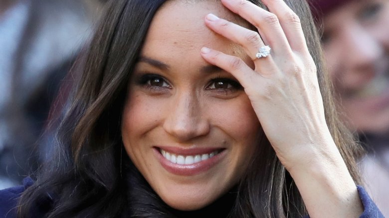 Meghan Markle's Diamond Ring gifted by Prince Harry.