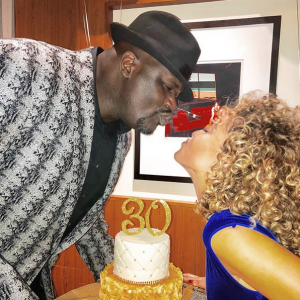 Laticia Rolle and her fiance, Shaquille O'Neal